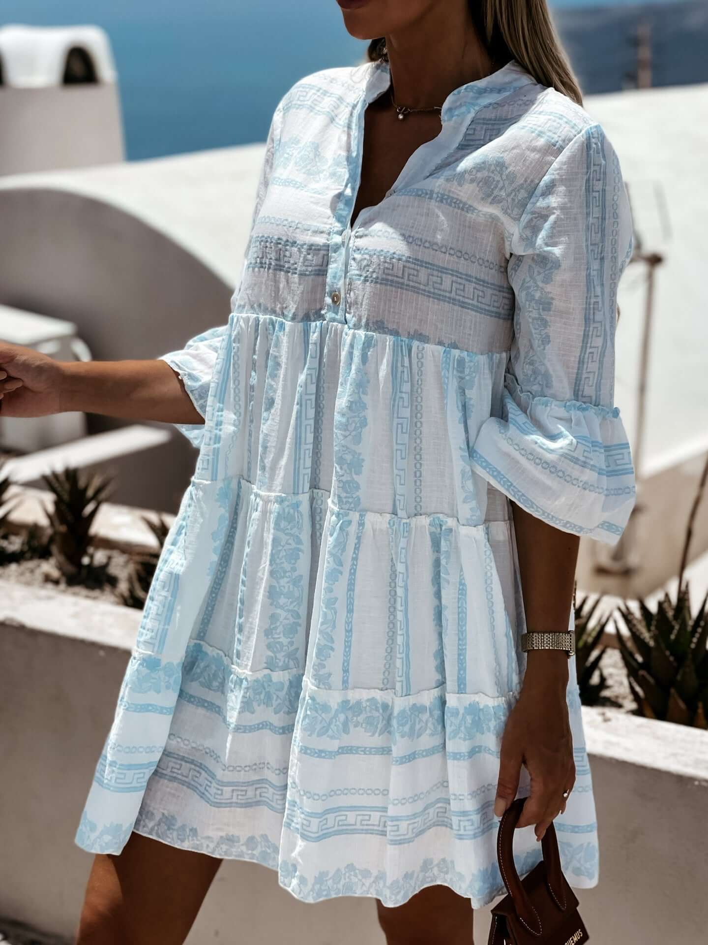 Ria - Vestido de verano bohemio con volantes