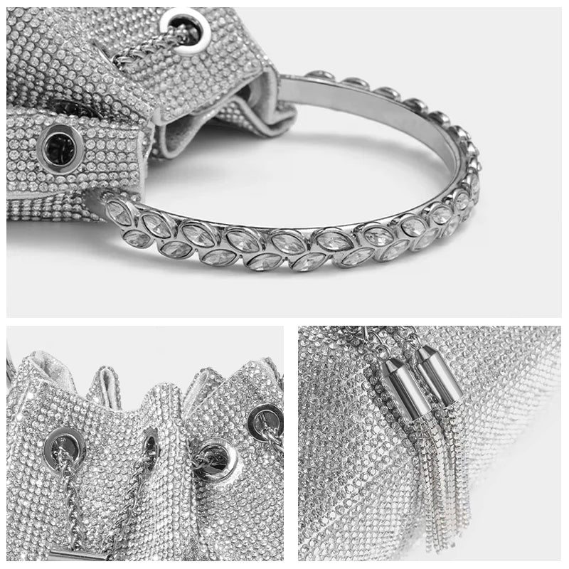 Alice - Bolso de cubo con puntas de diamante