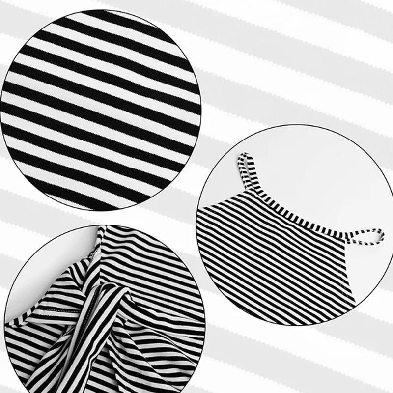 Bella - Vestido de algodón a rayas