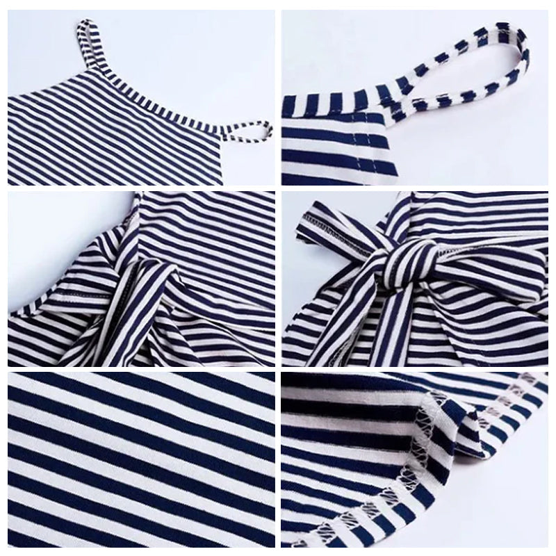 Bella - Vestido de algodón a rayas