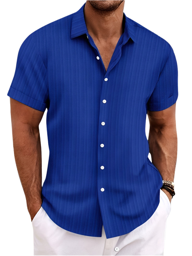 Clark - Klassische Kurzarmshirt mit Struktur für Herren