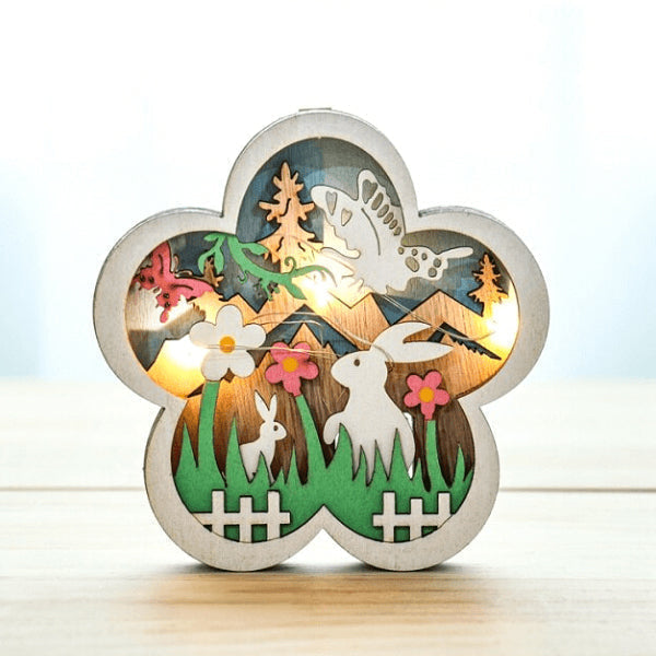 EasterGlow – Leuchtende laggedrehte Hasenfiguren mit sanften LED-Elementen