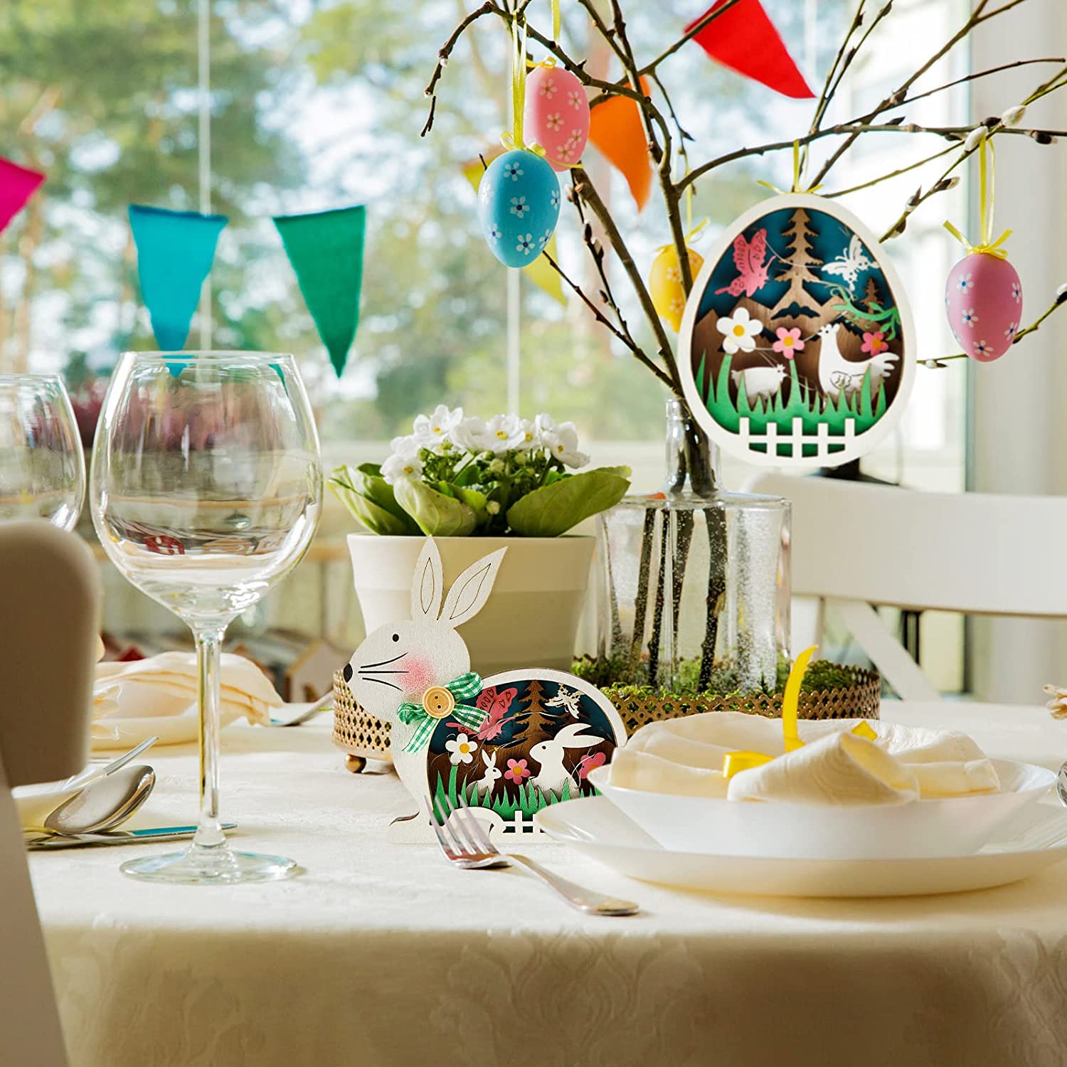 EasterGlow – Leuchtende laggedrehte Hasenfiguren mit sanften LED-Elementen