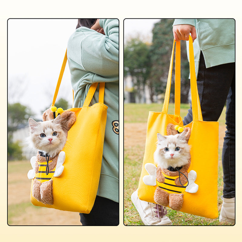 PetPouch - Süße Haustiertasche aus Leinen