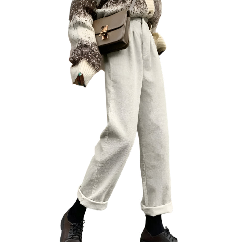 Lynette – Højtaljede bukser med vide ben