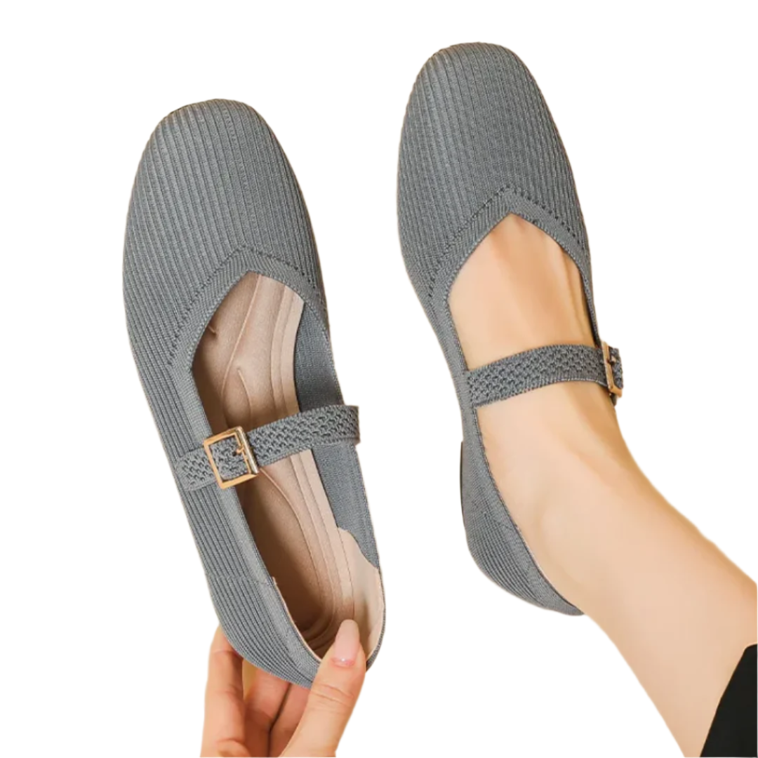 Belle - Rektangulære sandaler med justerbar rem