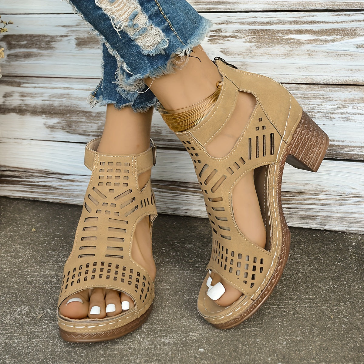 Ara elegantes sandalias de tacón de verano para mujer