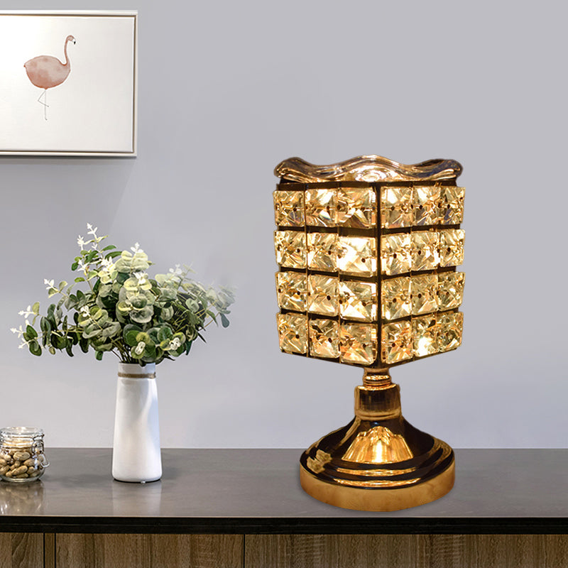 Velaire – Kristall-eingelassene goldene Schreibtischlampe