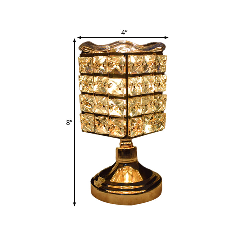 Velaire – Kristall-eingelassene goldene Schreibtischlampe