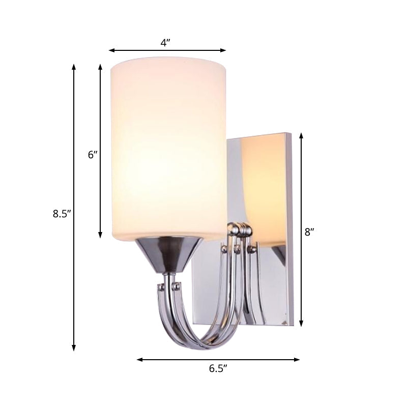 Cylindra – Moderne Wandleuchte in Silber