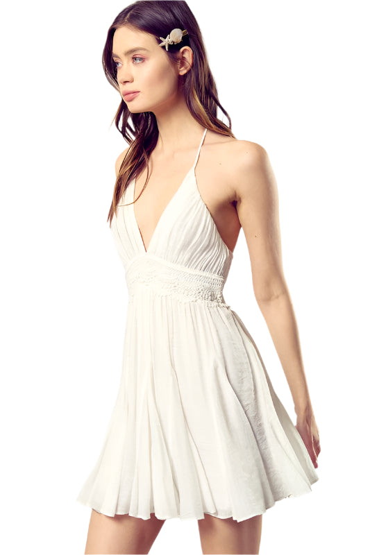 Eliza - Spitzenbesetztes Rygkleid mit Kordelzug