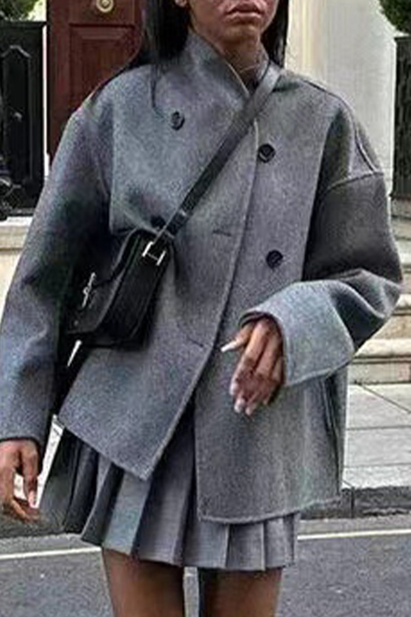 Celeste - Chaqueta elegante con cuello alto