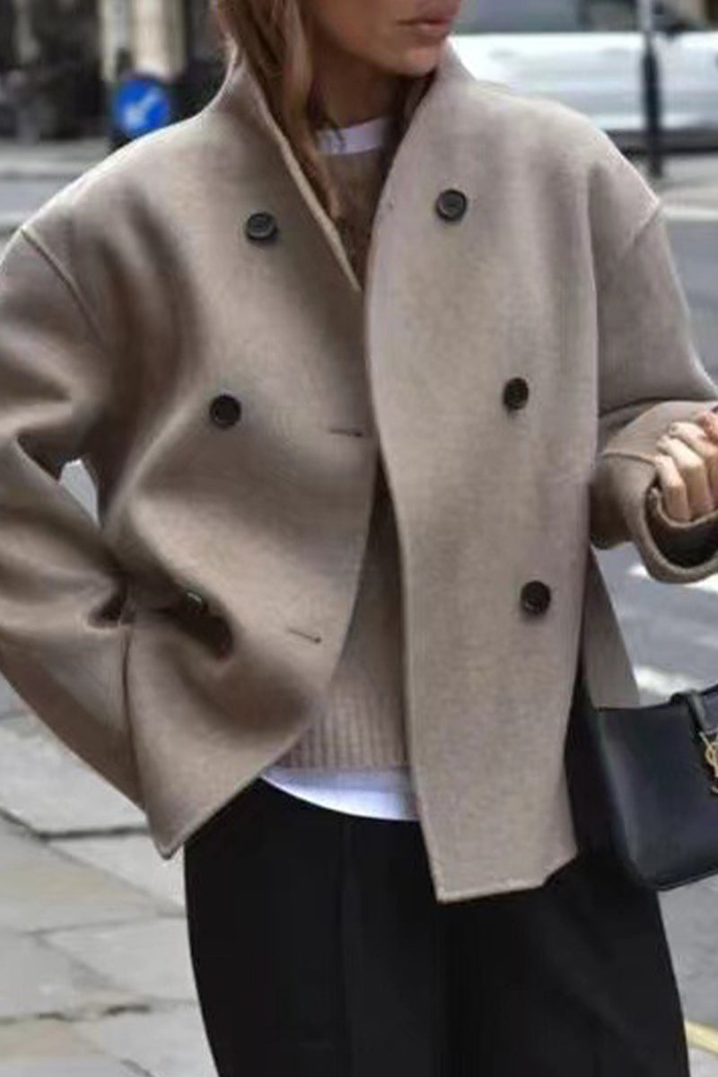 Celeste - Chaqueta elegante con cuello alto