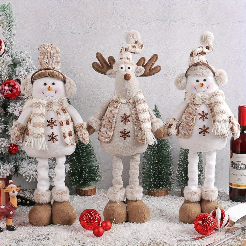 Urlaub | Sammelset Weihnachts-Schneemann und Rentierpuppe