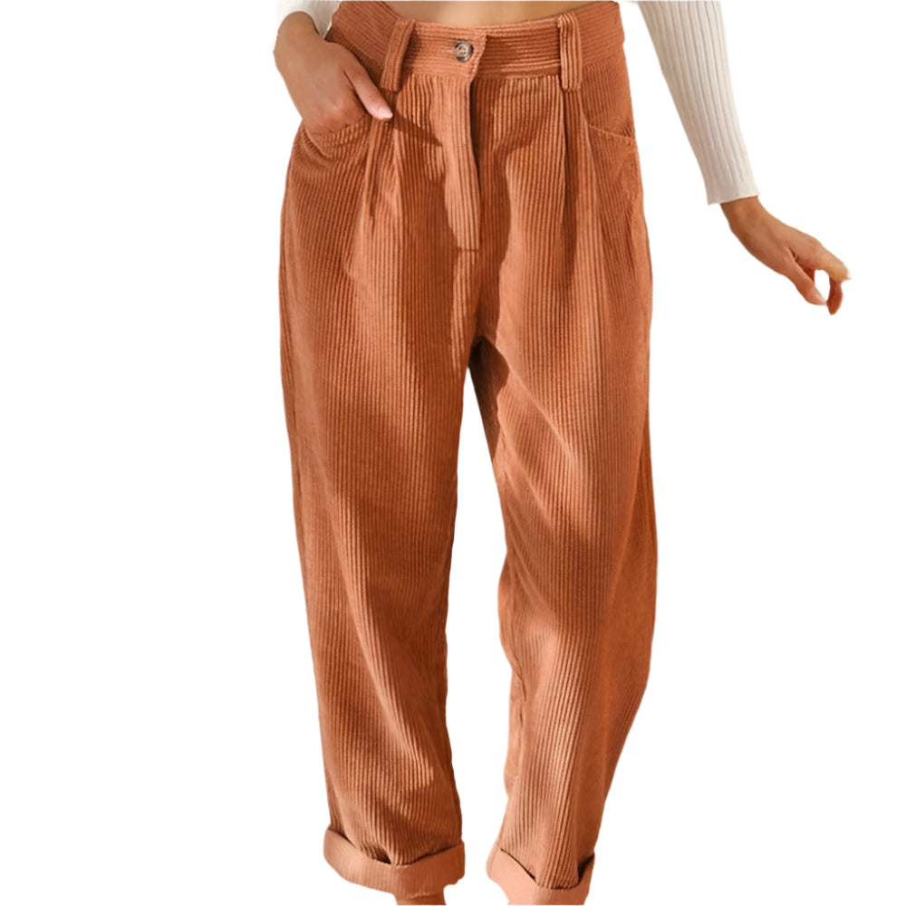 Lynette – Hochtaillierte Hose mit weiten Beinen