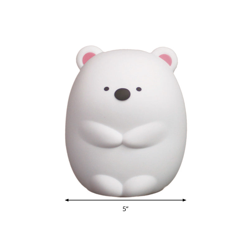 CuddleBear – Moderne weiße LED-Nachtlampe für den Kindergarten