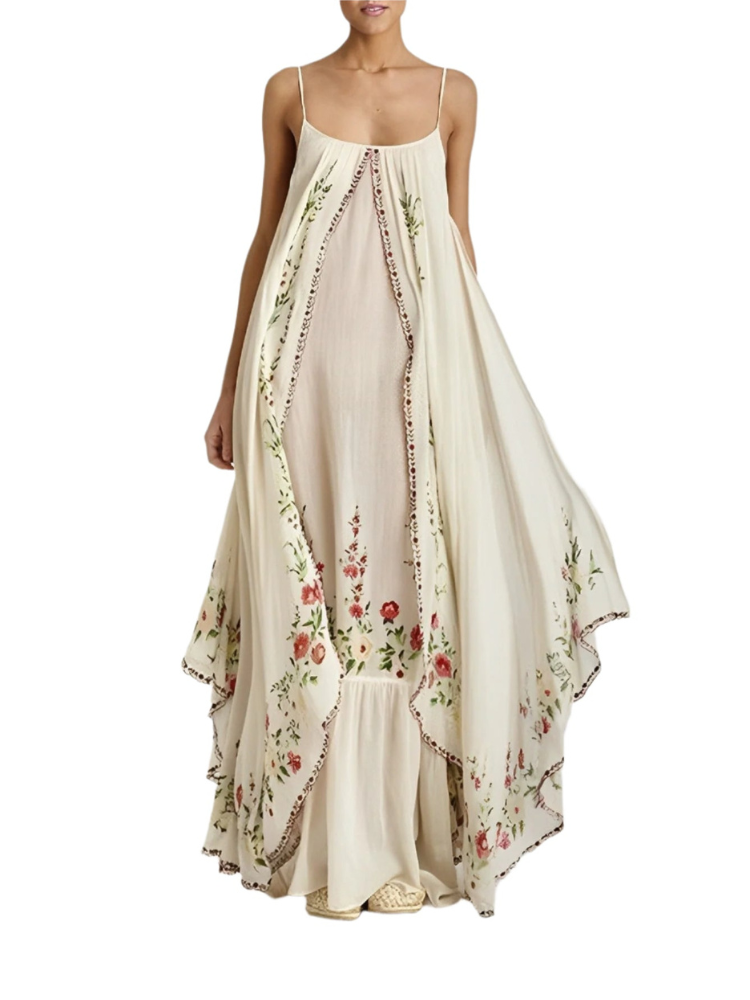 Astrid - Boho-inspirierte Blumige Maxikleid