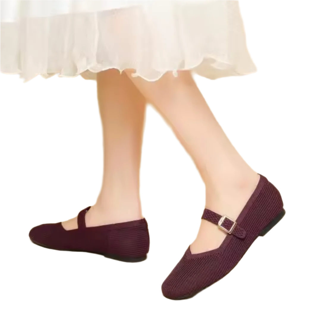 Belle - Rektangulære sandaler med justerbar rem