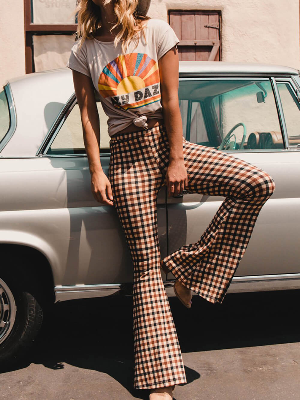 Emma - Ternet bukser med vide ben