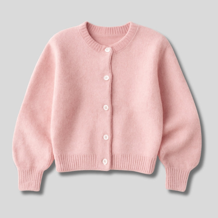 Signe Weiche Oversize-Strickjacke mit Knöpfen und langen Ärmeln