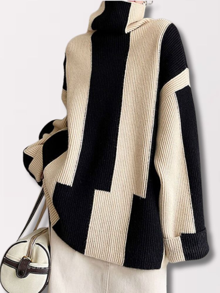 Hilary - Blusa elegante con estampado en bloque