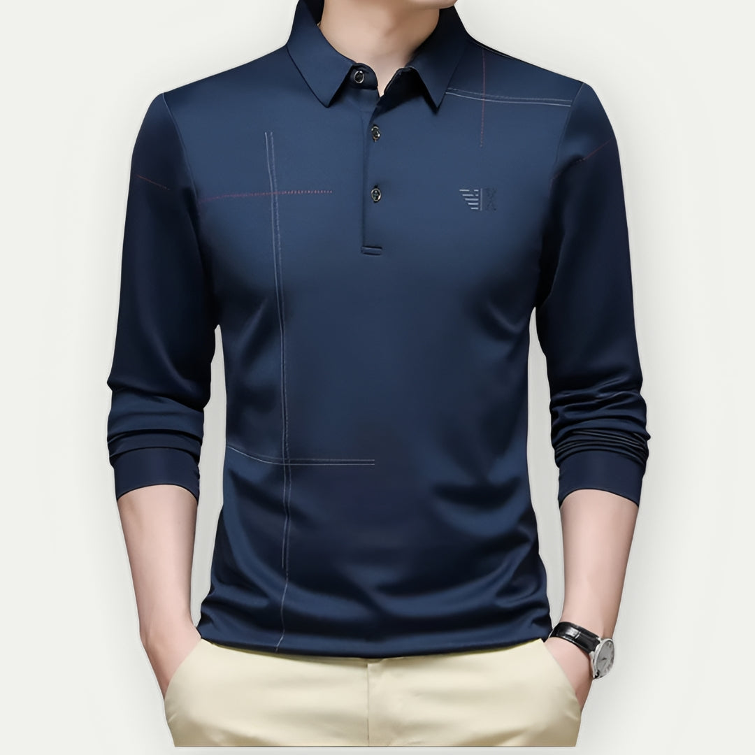 Daniel - Stilvolle langärmelige Poloshirt