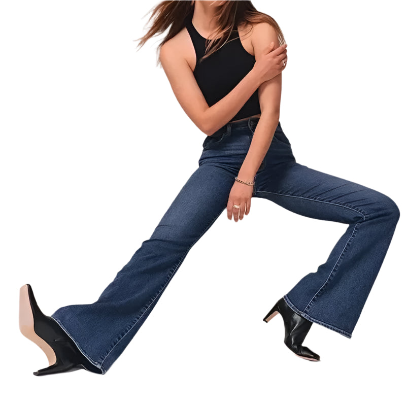 Valerie - Jeans clásicas de talle alto con pierna ancha