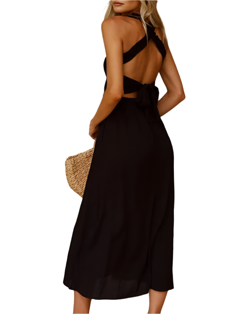 Selena – Elegantes Midikleid mit Schulterhalterung