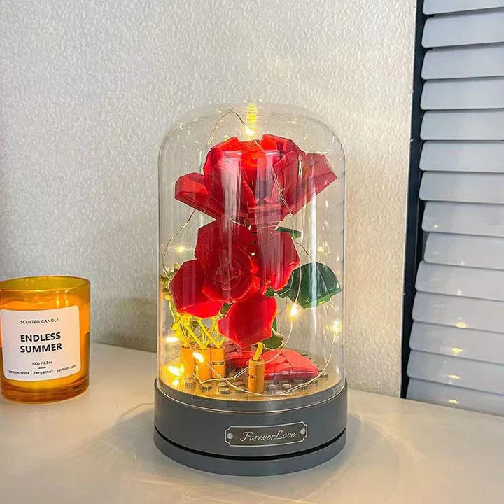 PetalTunes – Caja de música Lego Rose para la decoración del hogar y regalos atentos