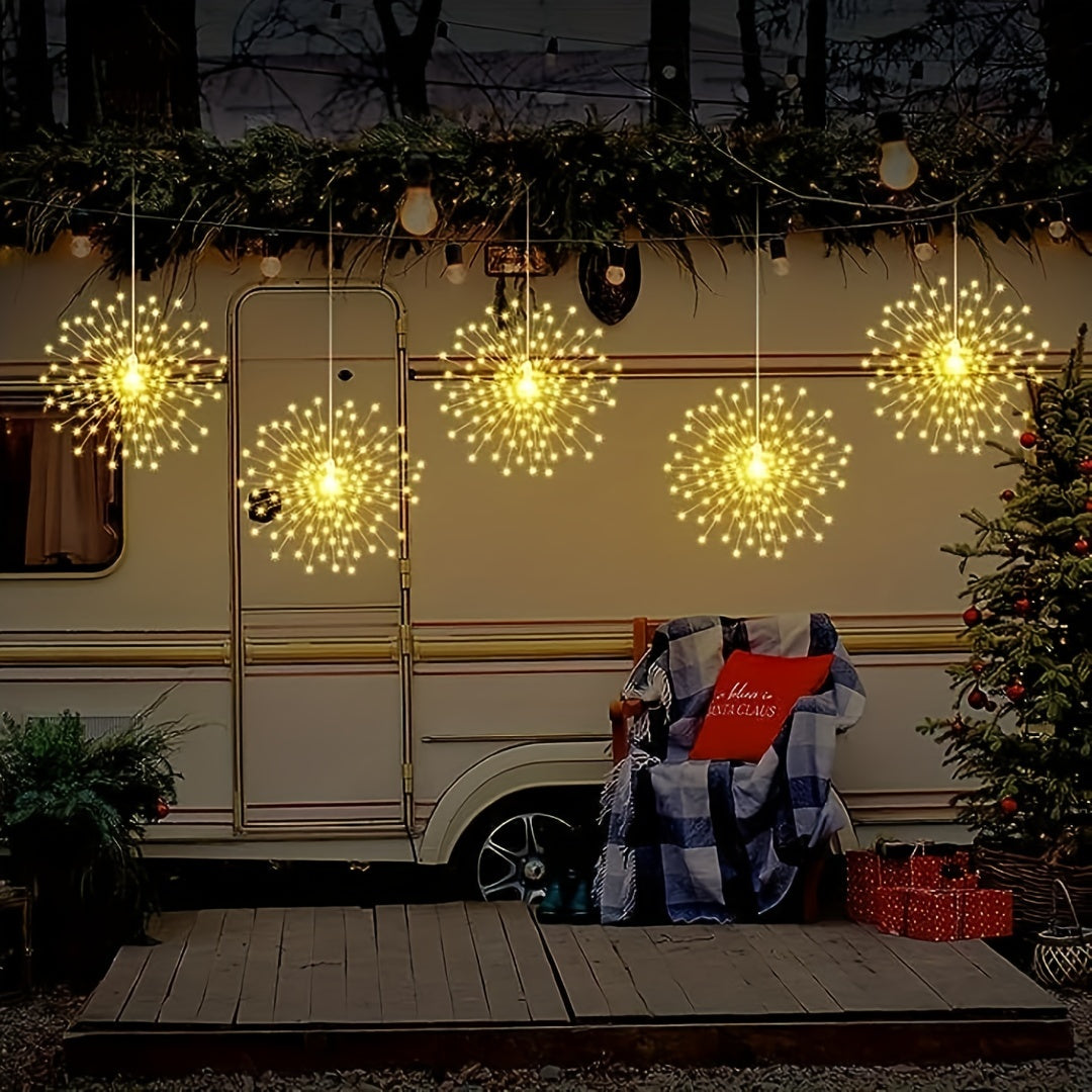 Lámparas colgantes LED en forma de esfera – Encantadora decoración de jardín