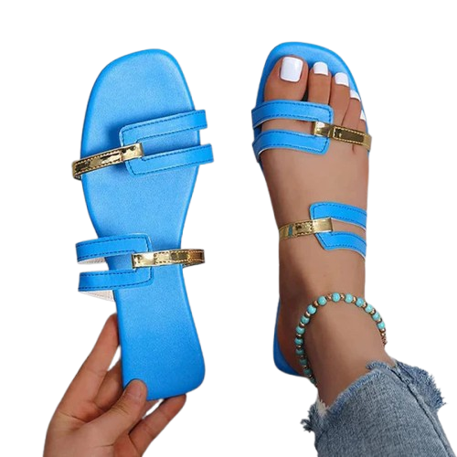 Miriam – Eleganti pantofole basse con punta aperta