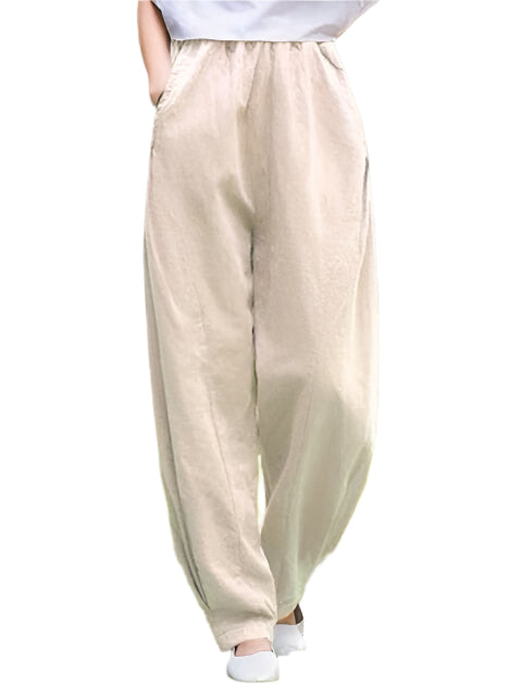 Sussane - Pantalones de talle alto con corte elegante y comodidad ligera