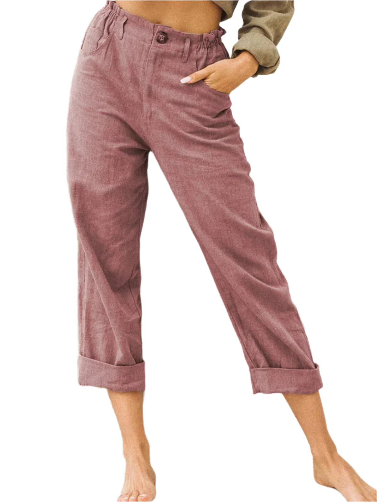 Elora – Lette sommerbukser i blødt hørlook