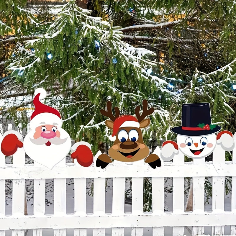 Festlich | 3-teiliges Weihnachtszaun-Dekorationsset