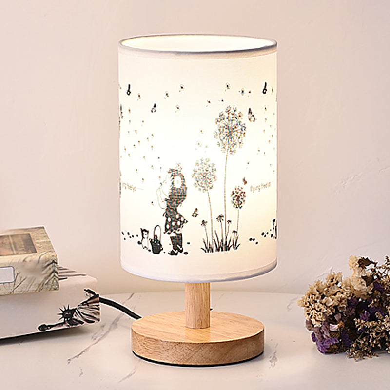 Printelle – Elegante Nachttischlampe mit künstlerischer Stofftextur