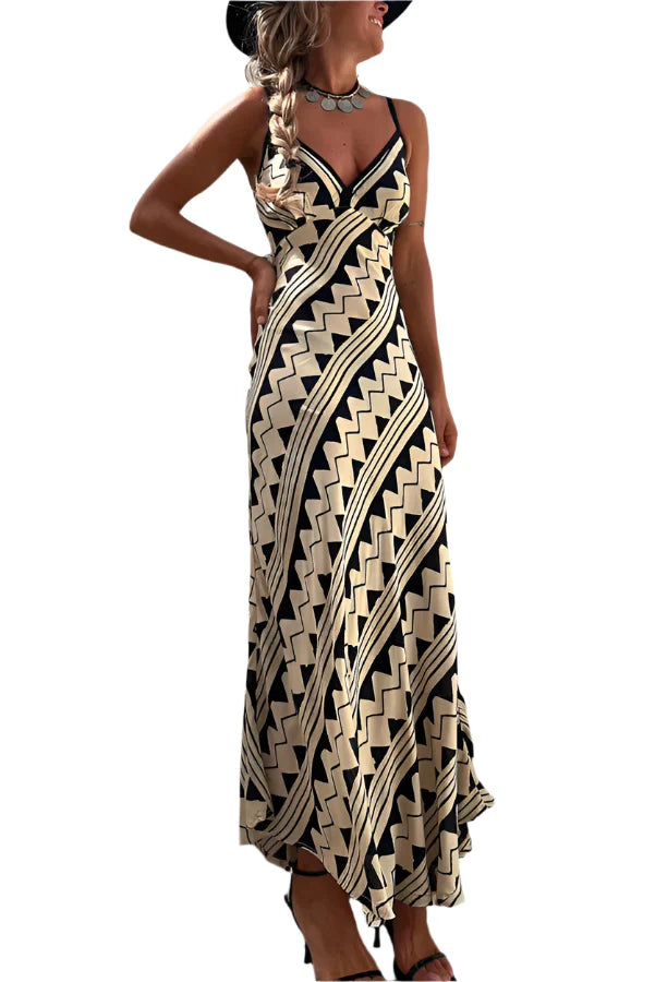 Rosemary - Kleid mit lebendigem ethnischem Muster