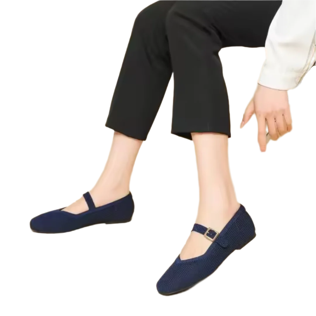 Belle - Rektangulære sandaler med justerbar rem