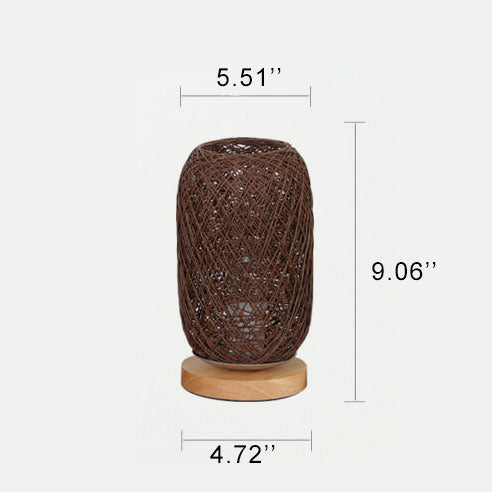 Dimmbar und dekorative Rattan-Kugel LED Tischlampe