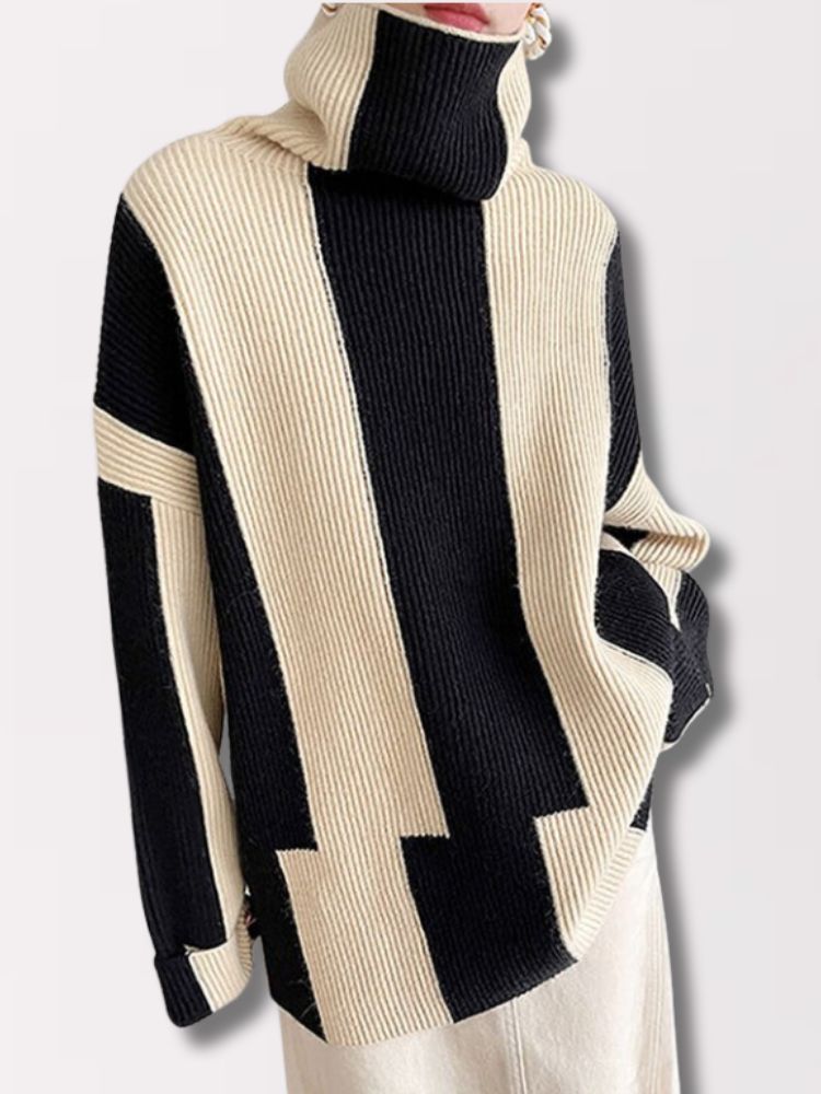 Hilary - Blusa elegante con estampado en bloque