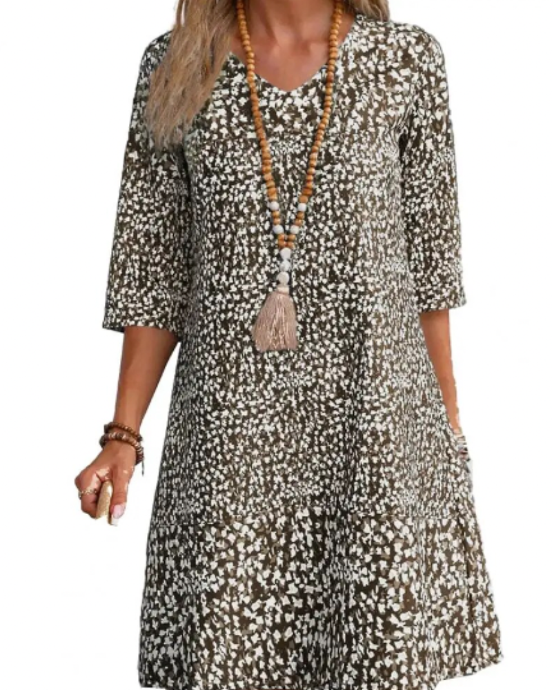 Via - vestido estampado con impresión de presión