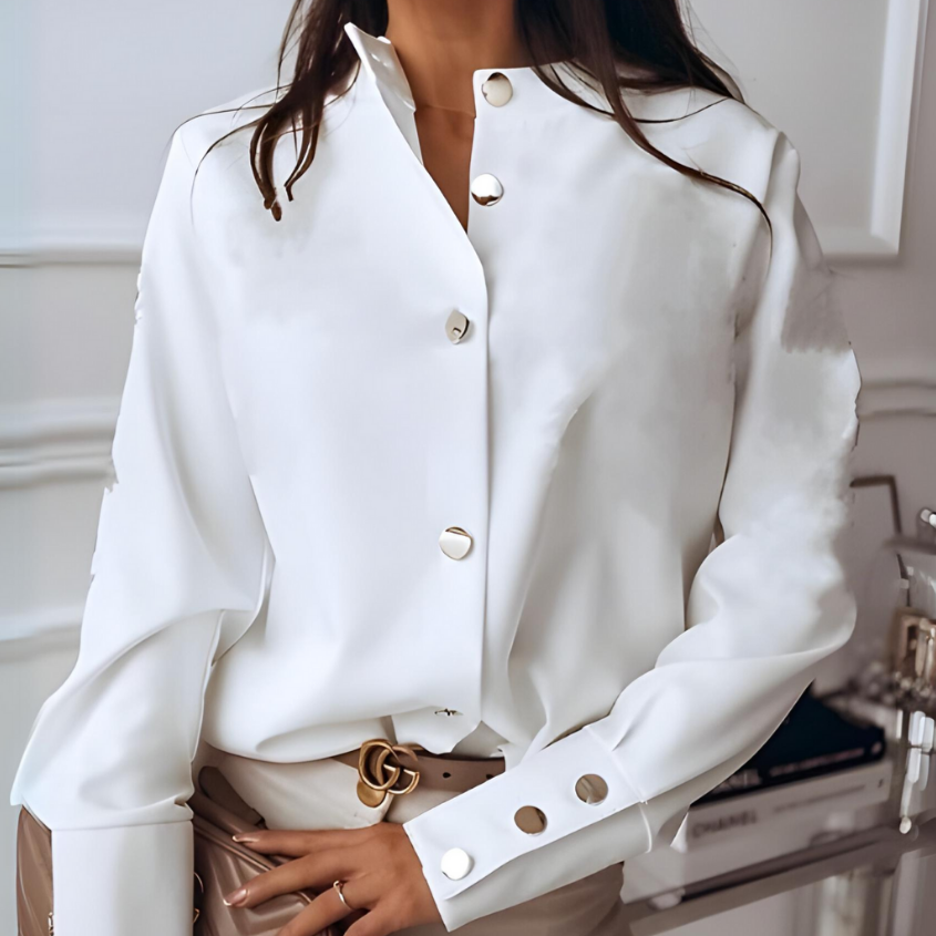 Eline - Blusa elegante con botonadura oculta