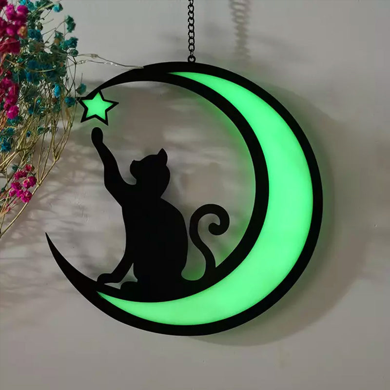 MoonlitWhiskers – Magische LED-Lichter für Katze und Halbmond