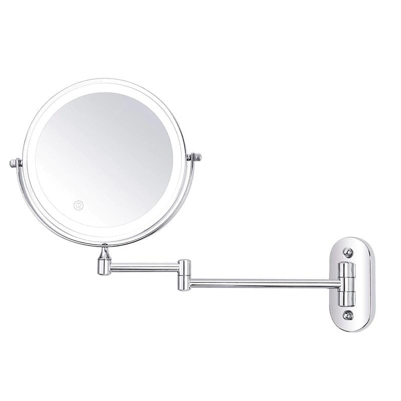LumaGlow – LED-Wandspiegel rund für Make-up