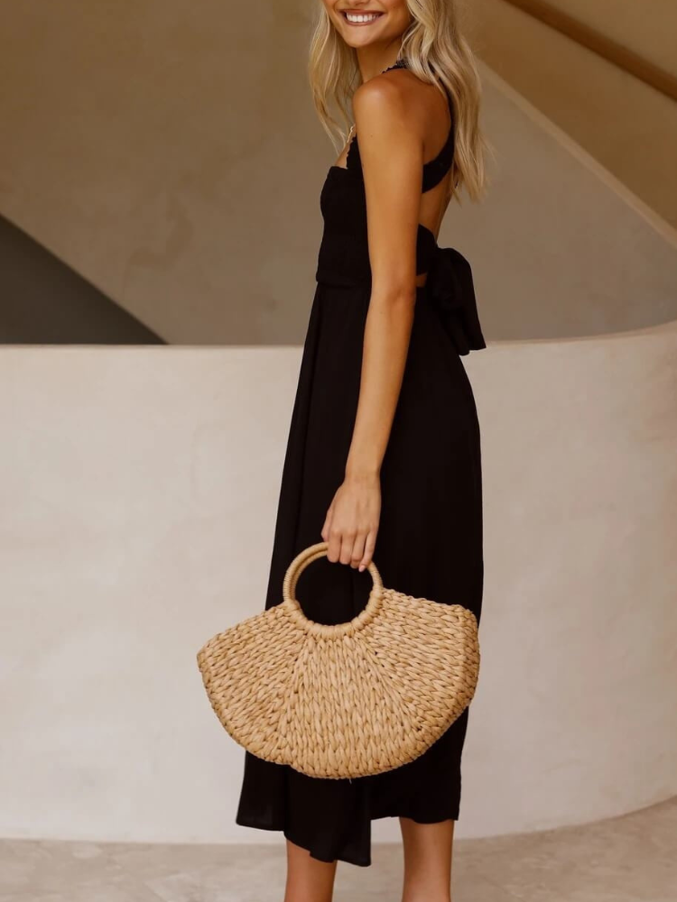 Selena – Elegantes Midikleid mit Schulterhalterung