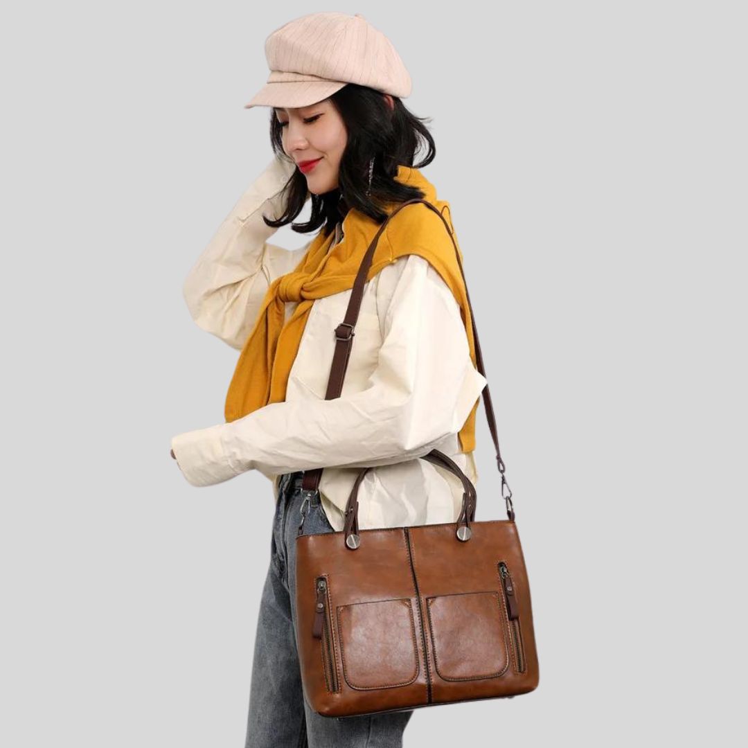 Greta - Schultertasche mit mehreren Fächern