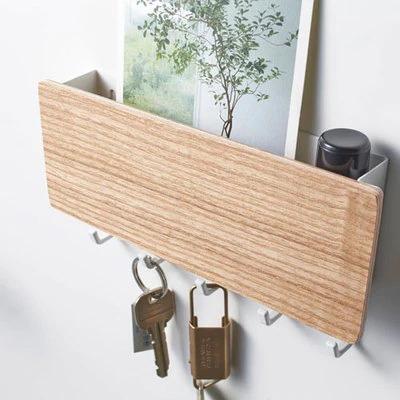 KeyNest – Wandmontierter Schlüsselhalter und Organizer aus Holz