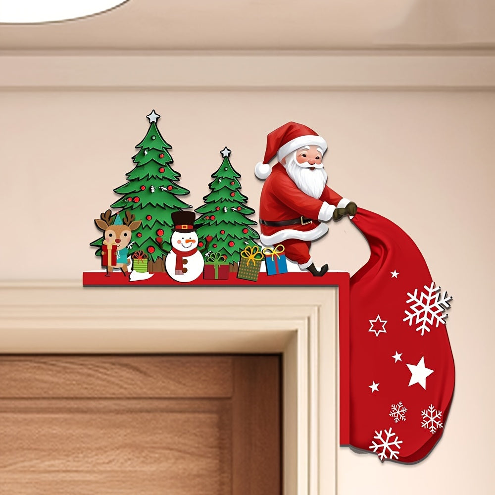 Woodland | Vintage Holz Weihnachten Tür Ecke Dekoration