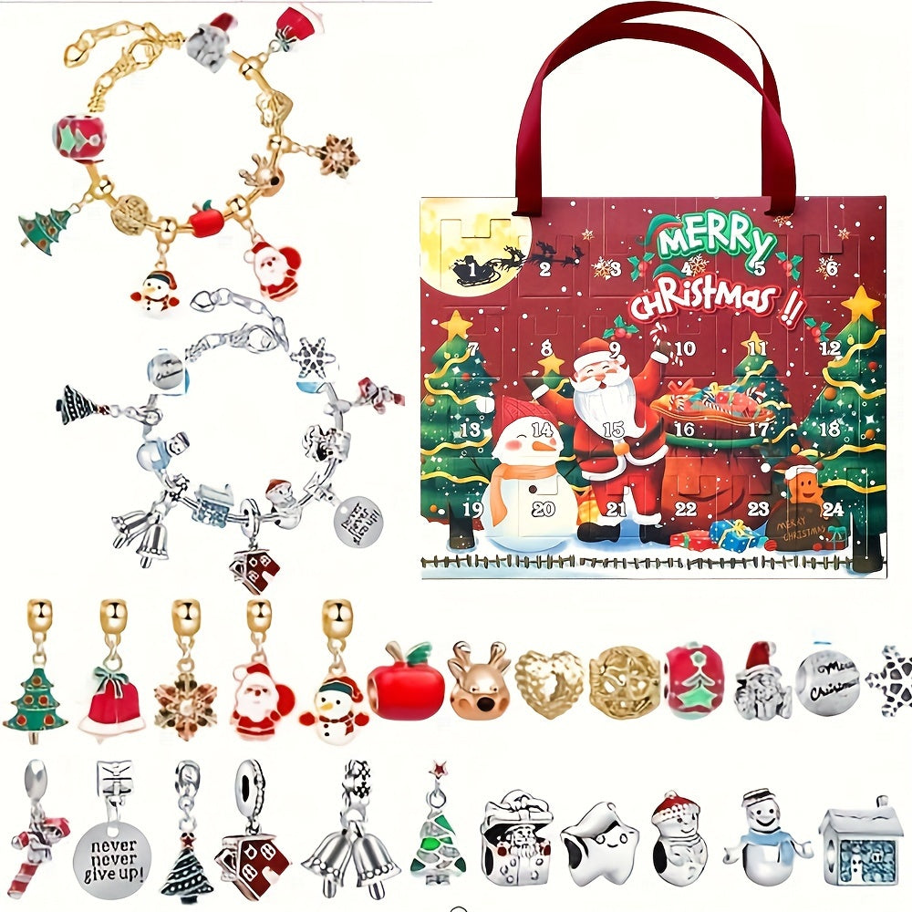 24-tägiger Adventskalender – Überraschungsgeschenkebox mit Weihnachtsdekoration