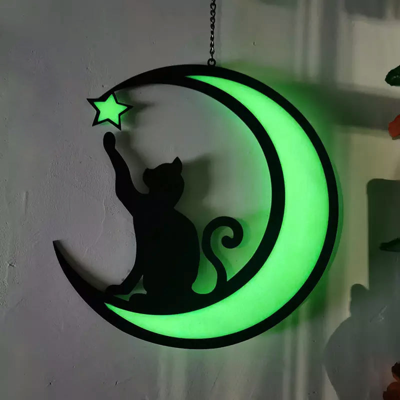 MoonlitWhiskers – Magische LED-Lichter für Katze und Halbmond