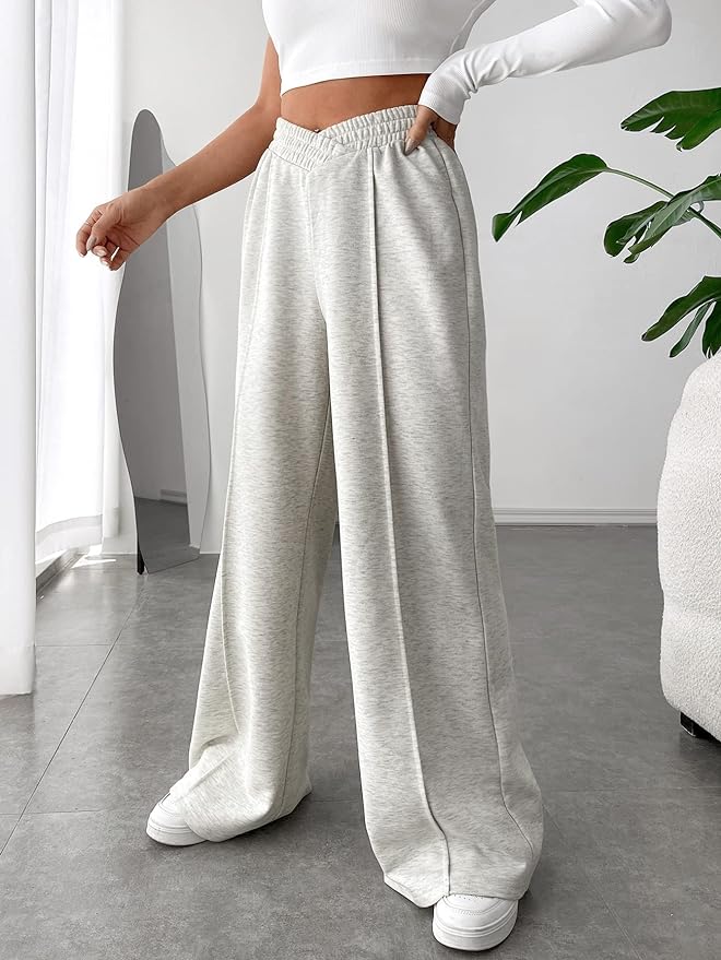 Solvej - pantalon femme à jambes larges